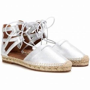 AQUAZZURA Silver Espadrilles